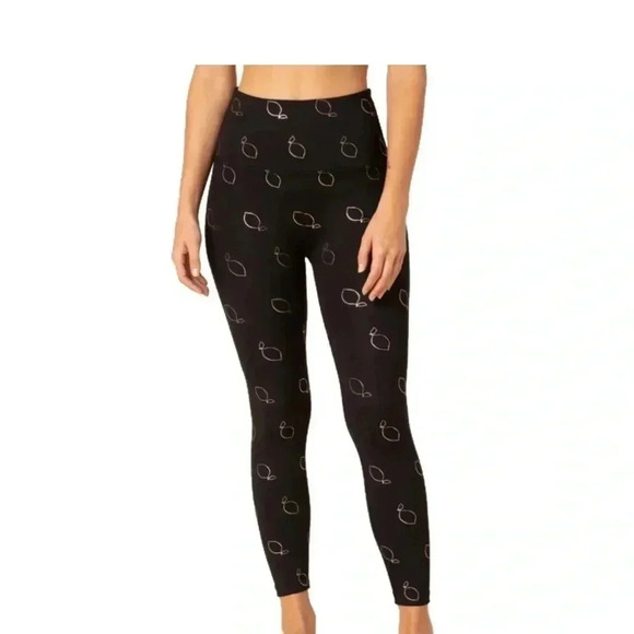 Beyond Yoga gold lemon and black leggings - Picture 1 of 13